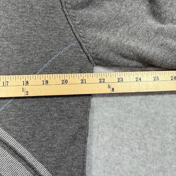 BKE Sweater Mens XL Gray Argyle Geometric Elastic Waist Cotton Pullover - Picture 7 of 7